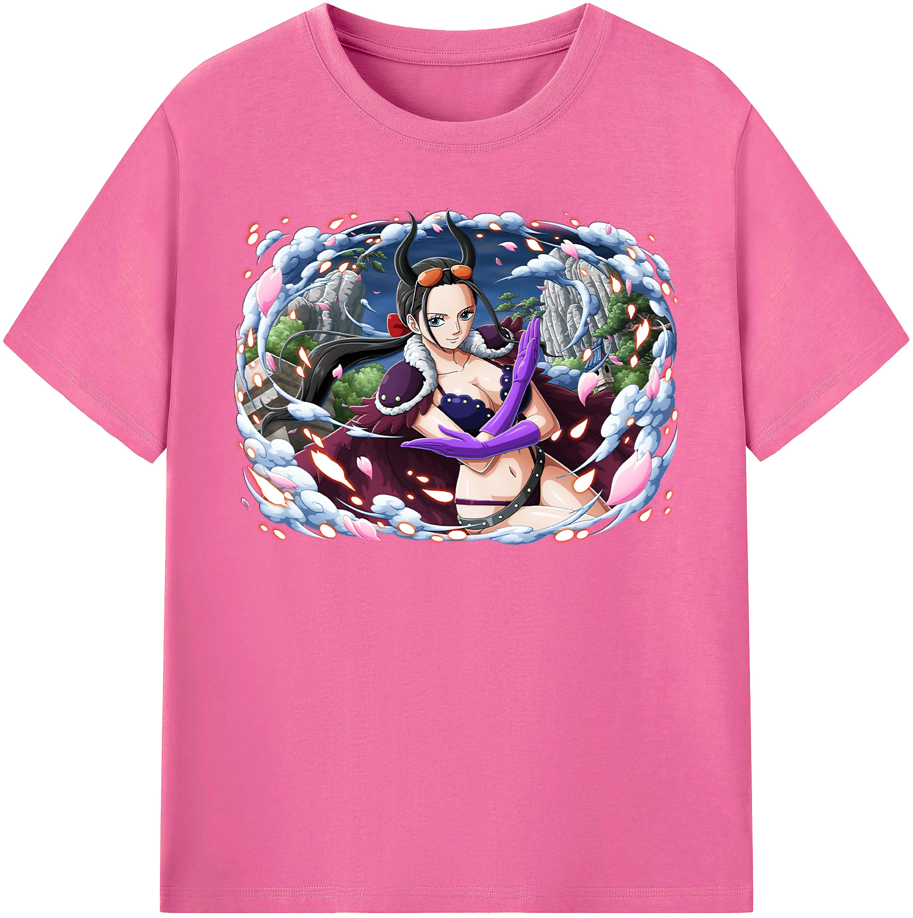 ワンピース ニコ・ロビン ONE PIECE Nico Robin レディースカジュアルプリントTシャツ（綿100％）
